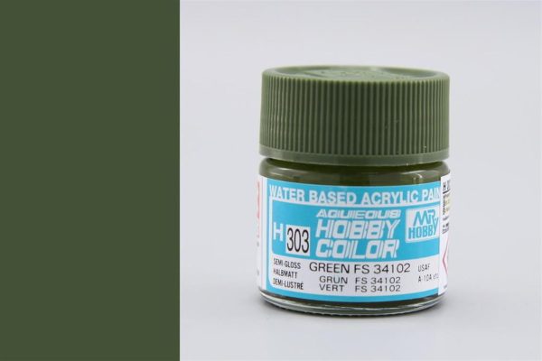 10 ml. Green FS 34102 Aqueous Serisi Maket Boyası, Mr.Hobby H303