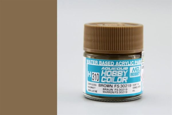 10 ml. Brown FS 30219 Aqueous Serisi Maket Boyası, Mr.Hobby H310