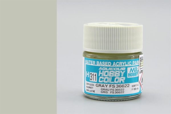 10 ml. Gray FS 36622 Aqueous Serisi Maket Boyası, Mr.Hobby H311