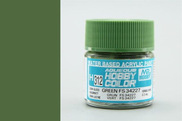 10 ml. Green FS 34227 Aqueous Serisi Maket Boyası, Mr.Hobby H312