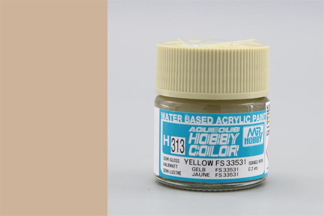 10 ml. Yellow FS 33531 Aqueous Serisi Maket Boyası, Mr.Hobby H313