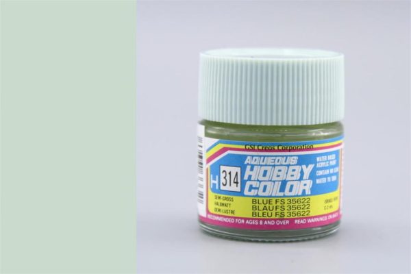 10 ml. Semi Gloss Blue FS35622 Aqueous Serisi Maket Boyası, Mr.Hobby H314