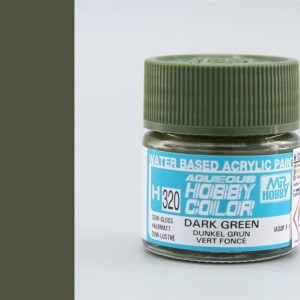 10 ml. Dark Green Aqueous Serisi Maket Boyası, Mr.Hobby H320
