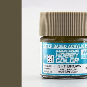 10 ml. Semi Gloss Light Brown Aqueous Serisi Maket Boyası, Mr.Hobby H321