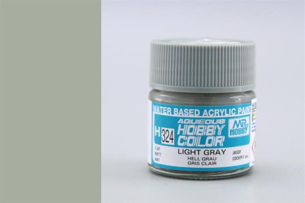 10 ml. Flat Light Grey Aqueous Serisi Maket Boyası, Mr.Hobby H324