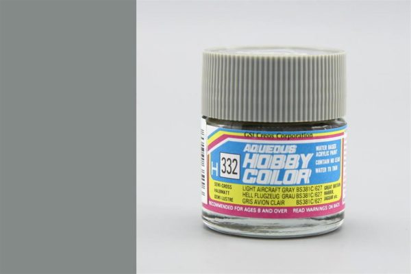 10 ml. Light Aircraft Gray BS381C/627 Aqueous Serisi Maket Boyası, Mr.Hobby H332