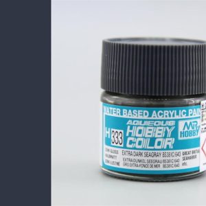 10 ml. Extra Dark Seagray BS381C/640 Aqueous Serisi Maket Boyası, Mr.Hobby H333