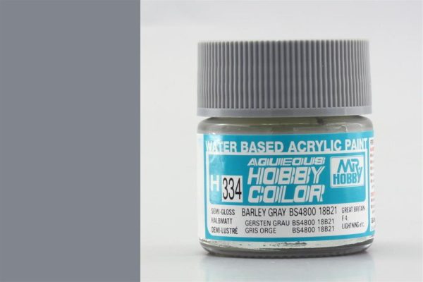 10 ml. Barley Gray BS4800/18B21 Aqueous Serisi Maket Boyası, Mr.Hobby H334