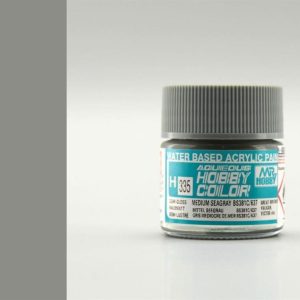 10 ml. Medium Seagray BS381C/637 Aqueous Serisi Maket Boyası, Mr.Hobby H335
