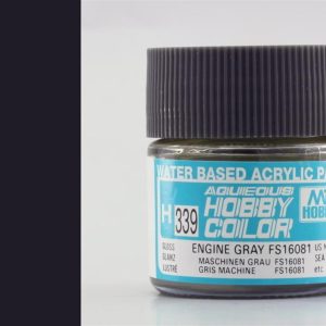 10 ml. Engine Gray BS4800/18B21 Aqueous Serisi Maket Boyası, Mr.Hobby H339