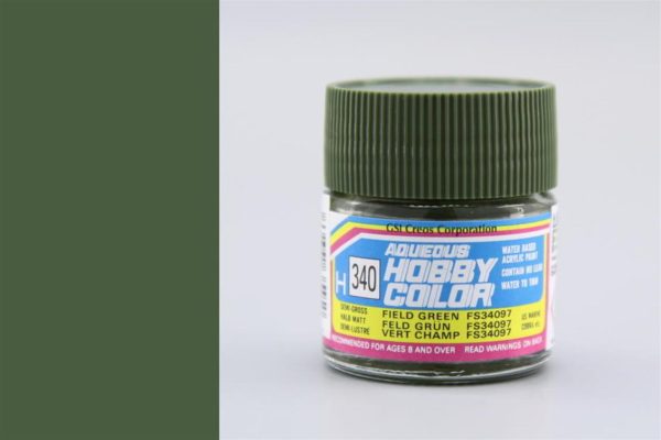 10 ml. Field Green FS34097 Aqueous Serisi Maket Boyası, Mr.Hobby H340