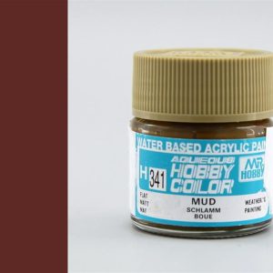 10 ml. Mud Aqueous Serisi Maket Boyası, Mr.Hobby H341