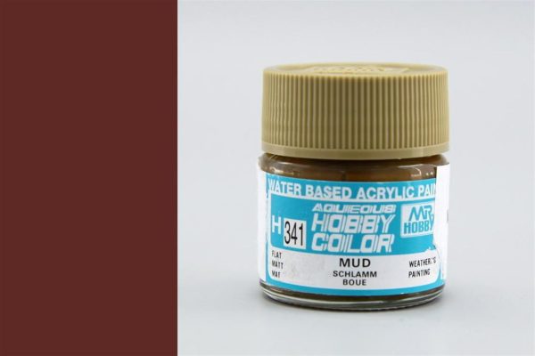 10 ml. Mud Aqueous Serisi Maket Boyası, Mr.Hobby H341