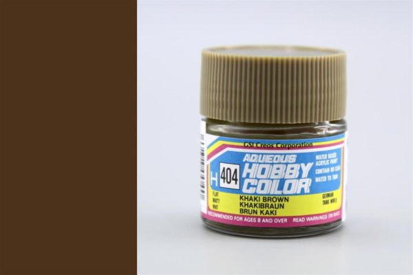 10 ml. Khaki Brown Aqueous Serisi Maket Boyası, Mr.Hobby H404