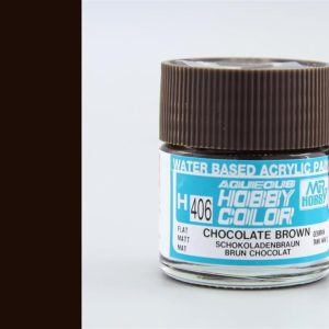 10 ml. Chocolate Brown Aqueous Serisi Maket Boyası, Mr.Hobby H406