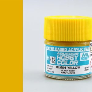 10 ml. RLM04 Yellow Aqueous Serisi Maket Boyası, Mr.Hobby H413