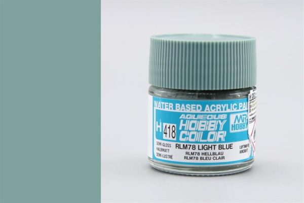 10 ml. RLM78 Light Blue Aqueous Serisi Maket Boyası, Mr.Hobby H418