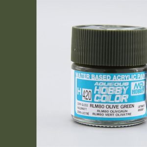10 ml. RLM80 Olive Green Aqueous Serisi Maket Boyası, Mr.Hobby H420