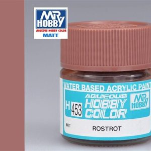 10 ml. Rust Red Aqueous Serisi Maket Boyası, Mr.Hobby H453