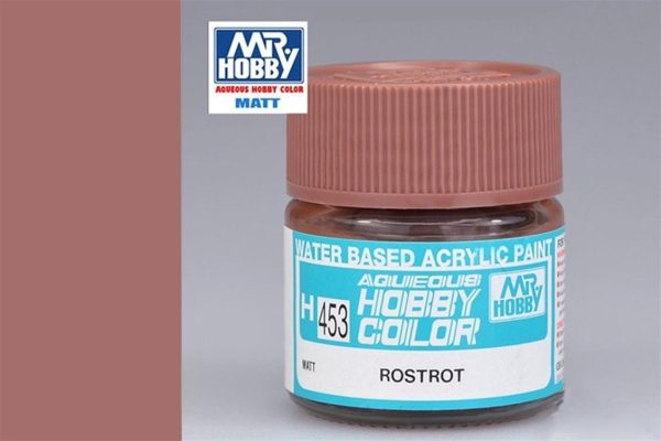 10 ml. Rust Red Aqueous Serisi Maket Boyası, Mr.Hobby H453