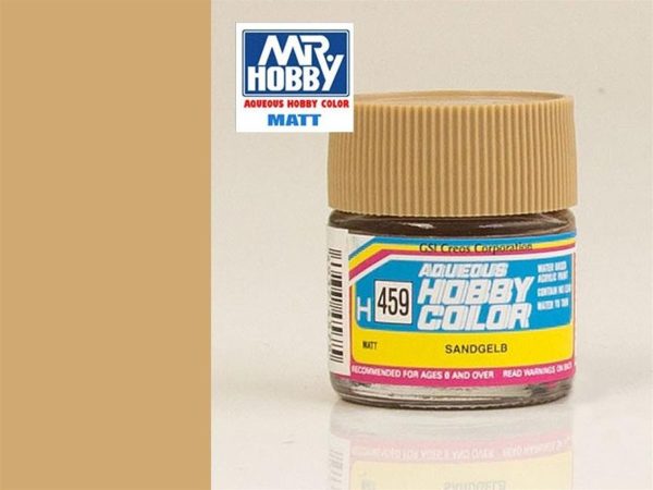 10 ml. Sand Yellow Aqueous Serisi Maket Boyası, Mr.Hobby H459