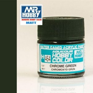 10 ml. Chrome Green Aqueous Serisi Maket Boyası, Mr.Hobby H464