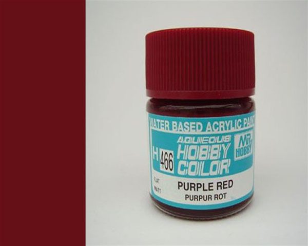 10 ml. Purple Red Aqueous Serisi Maket Boyası, Mr.Hobby H466