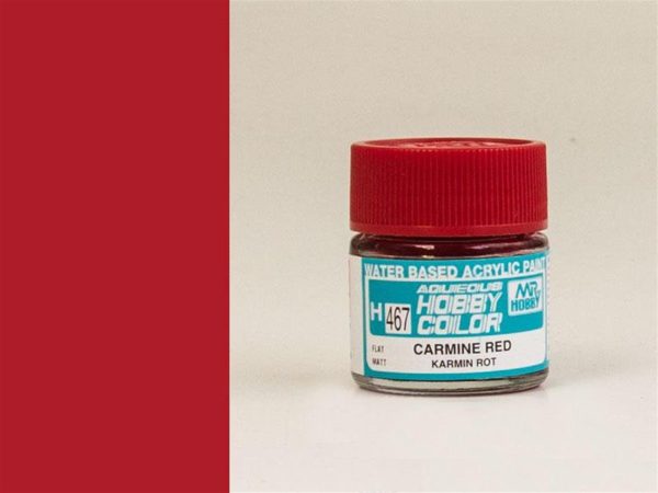 10 ml. Carmine Red Aqueous Serisi Maket Boyası, Mr.Hobby H467