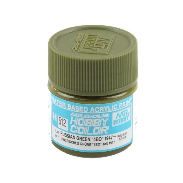 10 ml. Russian Green (4BO) 1947- Aqueous Serisi Maket Boyası, Mr.Hobby H512