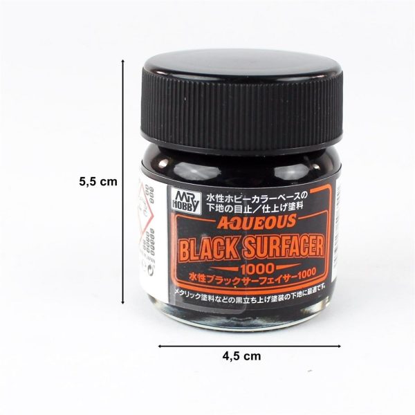 40 ml. Aqueous Serisi Surfacer 1000 Siyah Astar Maket Boyası, Mr.Hobby HSF03 - Görsel 2
