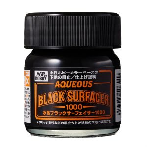 40 ml. Aqueous Serisi Surfacer 1000 Siyah Astar Maket Boyası, Mr.Hobby HSF03