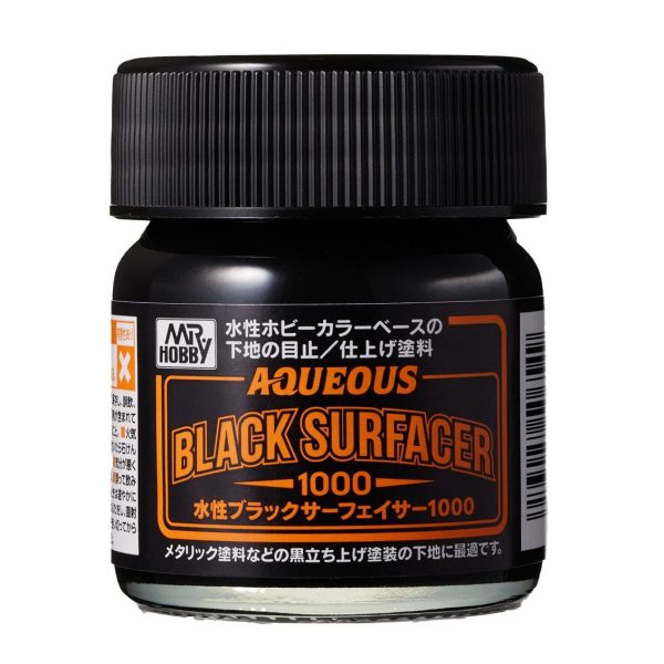 40 ml. Aqueous Serisi Surfacer 1000 Siyah Astar Maket Boyası, Mr.Hobby HSF03