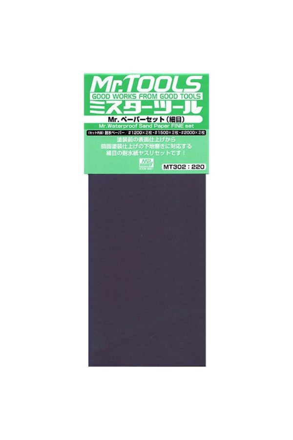 Zımpara Kağıdı Seti İnce 3x2 Yaprak, Mr.Hobby MT302