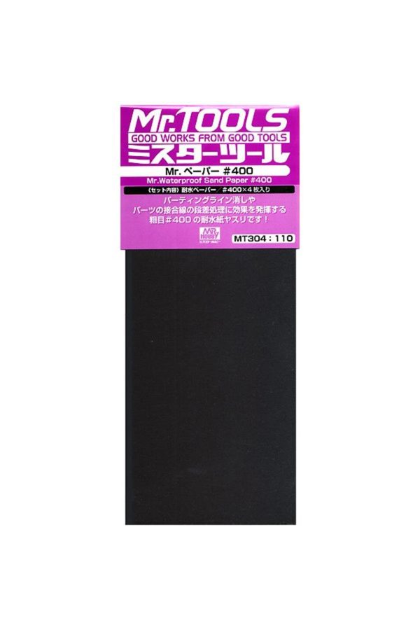 Zımpara Kağıdı No.400 x 4 Yaprak, Mr.Hobby MT304