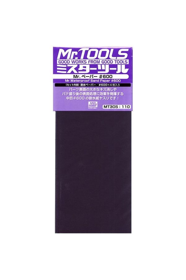 Zımpara Kağıdı No.600 x 4 Yaprak, Mr.Hobby MT305
