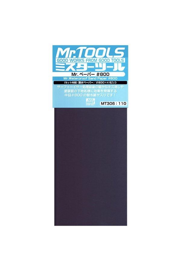 Zımpara Kağıdı No.800 x 4 Yaprak, Mr.Hobby MT306