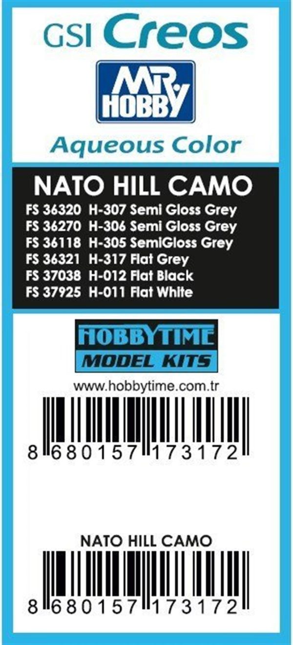 Mr.Hobby Nato Hill 2 Camo Boya Seti-6 Adet 10 Ml., Hobbytime