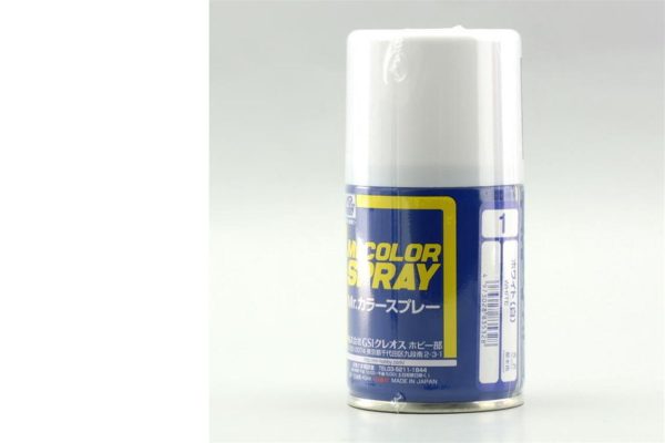 100 ml. White Sprey Mr.Color Serisi Maket Boyası, Mr.Hobby S001