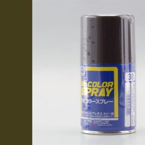 100 ml. Olive Drab (2) Sprey Mr.Color Serisi Maket Boyası, Mr.Hobby S038