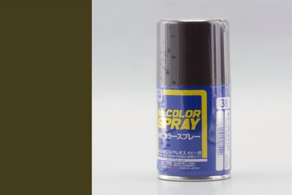100 ml. Olive Drab (2) Sprey Mr.Color Serisi Maket Boyası, Mr.Hobby S038