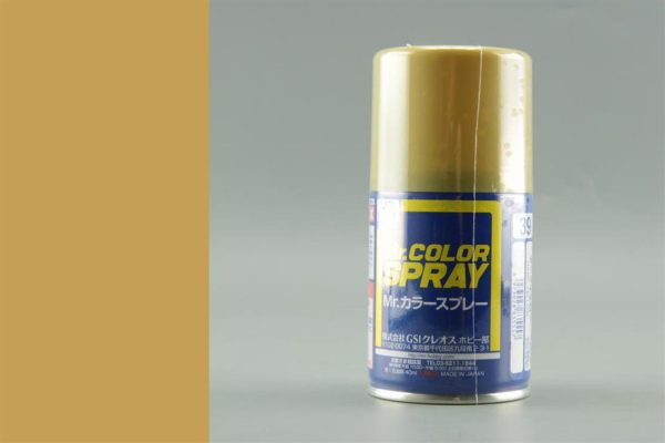 100 ml. Dark Yellow (Sandy Yellow) Sprey Mr.Color Serisi Maket Boyası, Mr.Hobby S039