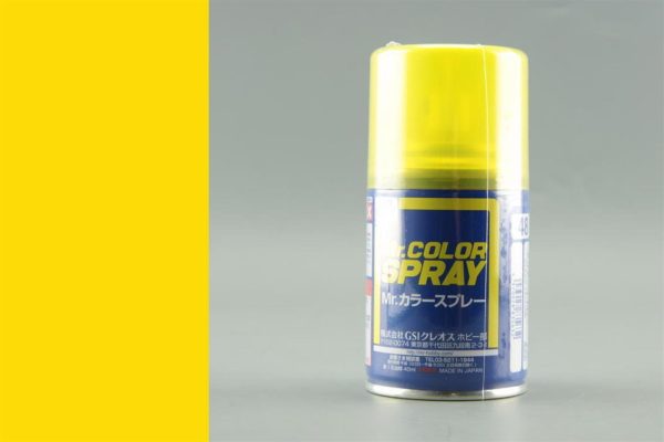 100 ml. Clear Yellow Sprey Mr.Color Serisi Maket Boyası, Mr.Hobby S048