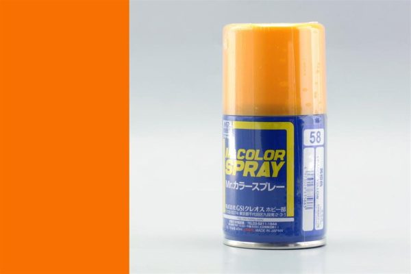 100 ml. Orange Yellow Sprey Mr.Color Serisi Maket Boyası, Mr.Hobby S058