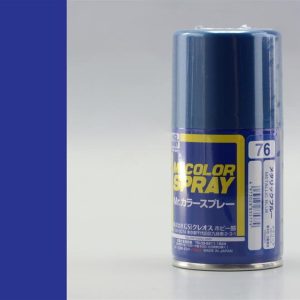 100 ml. Metalik Blue Sprey Mr.Color Serisi Maket Boyası, Mr.Hobby S076