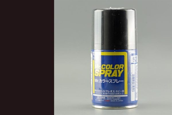 100 ml. Semi Gloss Black Sprey Mr.Color Serisi Maket Boyası, Mr.Hobby S092