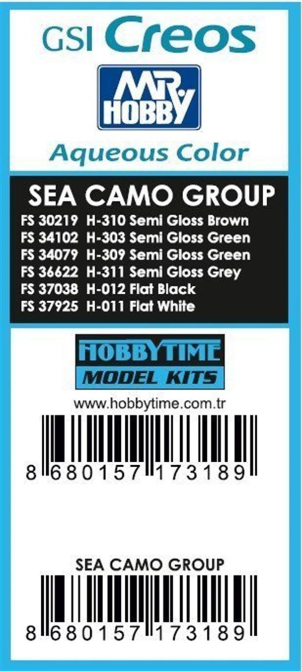 Mr.Hobby Sea Camo Boya Seti-6 Adet 10 Ml., Hobbytime