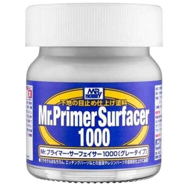 40 ml. Mr.Primer Surfacer 1000 Gri Astar Maket Boyası, Mr.Hobby SF287