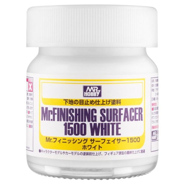 40 ml. Mr.Finishing Surfacer 1500 Beyaz Astar Maket Boyası, Mr.Hobby SF291