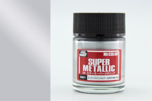 18 ml. Super Chrome II Mr.Color Metalik Colors Serisi Maket Boyası, Mr.Hobby SM01