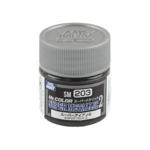 10 ml. Super Iron II Mr.Color Metalik Colors Serisi Maket Boyası, Mr.Hobby SM203